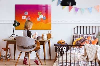 Magnetic dry erase board A colorful board for notes and photos