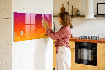 Magnetic dry erase board A colorful board for notes and photos