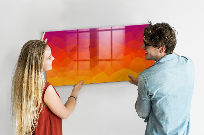 Magnetic dry erase board A colorful board for notes and photos