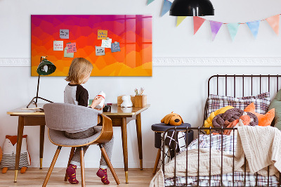 Magnetic dry erase board A colorful board for notes and photos