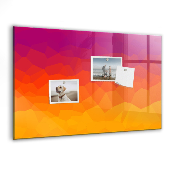 Magnetic dry erase board A colorful board for notes and photos