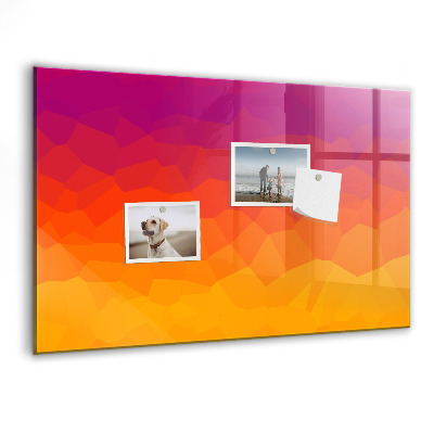 Magnetic dry erase board A colorful board for notes and photos