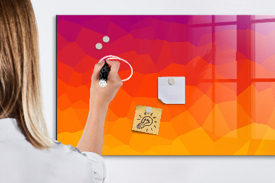 Magnetic dry erase board A colorful board for notes and photos