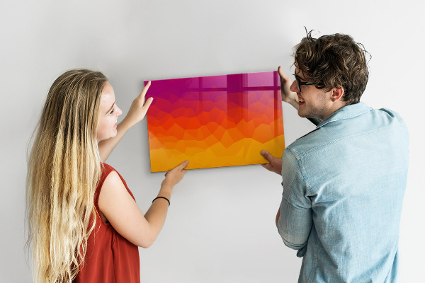 Magnetic dry erase board A colorful board for notes and photos