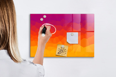 Magnetic dry erase board A colorful board for notes and photos