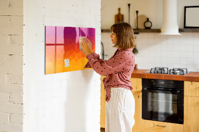 Magnetic dry erase board A colorful board for notes and photos