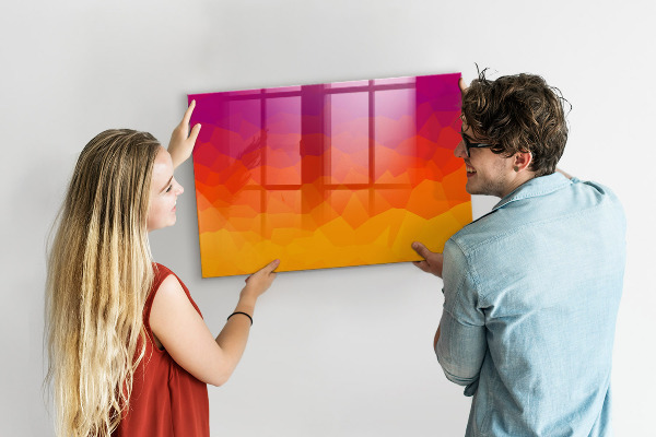 Magnetic dry erase board A colorful board for notes and photos