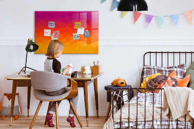 Magnetic dry erase board A colorful board for notes and photos