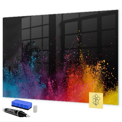 Magnetic dry erase board Colorful poster for notes and photos