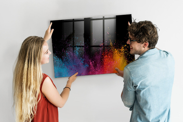 Magnetic dry erase board Colorful poster for notes and photos