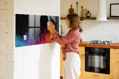 Magnetic dry erase board Colorful poster for notes and photos
