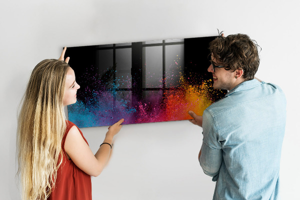 Magnetic dry erase board Colorful poster for notes and photos