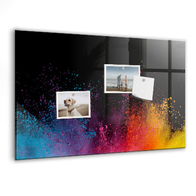 Magnetic dry erase board Colorful poster for notes and photos
