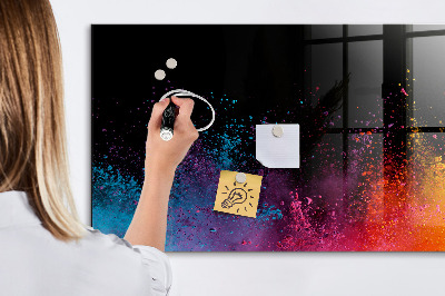 Magnetic dry erase board Colorful poster for notes and photos