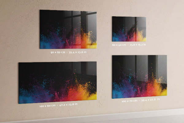 Magnetic dry erase board Colorful poster for notes and photos