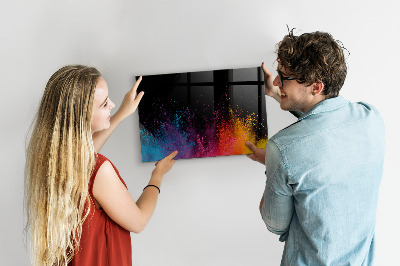 Magnetic dry erase board Colorful poster for notes and photos
