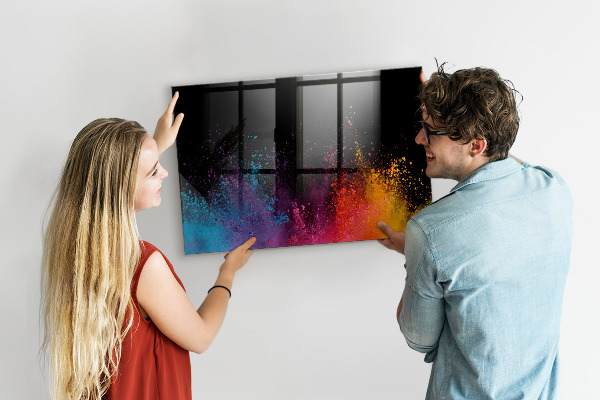 Magnetic dry erase board Colorful poster for notes and photos