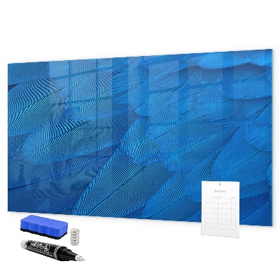 Dry erase board magnetic Blue board for photos and notes
