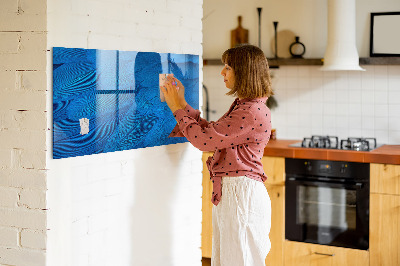 Dry erase board magnetic Blue board for photos and notes