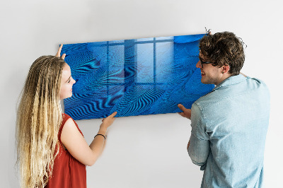 Dry erase board magnetic Blue board for photos and notes