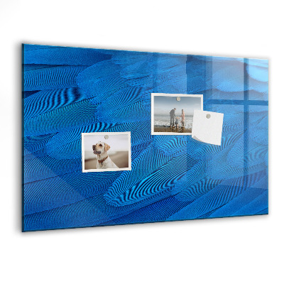 Dry erase board magnetic Blue board for photos and notes