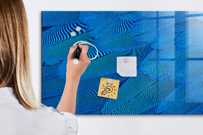 Dry erase board magnetic Blue board for photos and notes