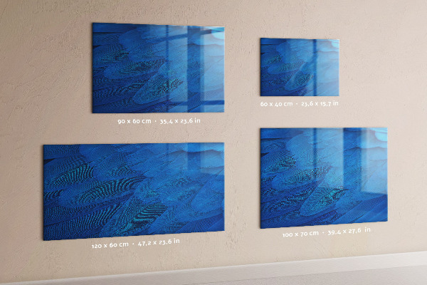 Dry erase board magnetic Blue board for photos and notes
