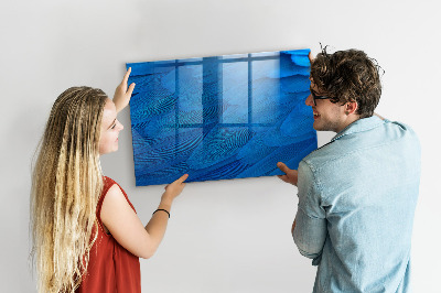 Dry erase board magnetic Blue board for photos and notes