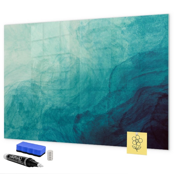 Magnetic dry erase board A colorful board for notes and photos