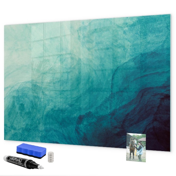 Magnetic dry erase board A colorful board for notes and photos