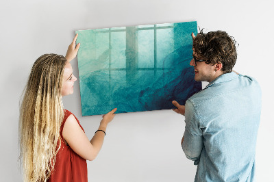 Magnetic dry erase board A colorful board for notes and photos