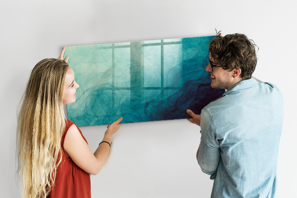 Magnetic dry erase board A colorful board for notes and photos