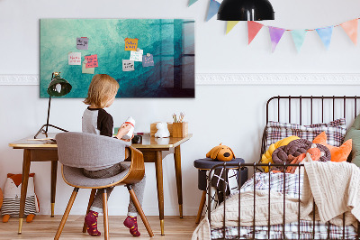 Magnetic dry erase board A colorful board for notes and photos