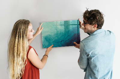 Magnetic dry erase board A colorful board for notes and photos