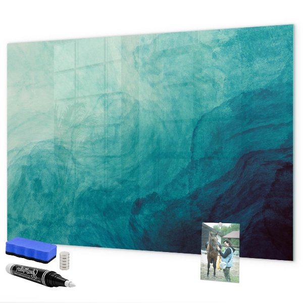 Magnetic dry erase board A colorful board for notes and photos