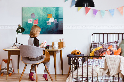 Magnetic dry erase board A colorful board for notes and photos