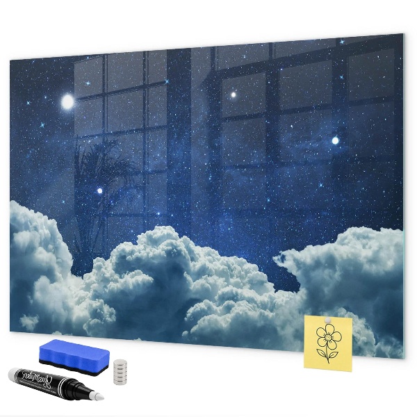 Magnetic dry erase board A space board for notes and photos