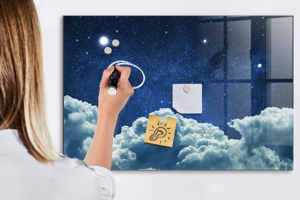 Magnetic dry erase board A space board for notes and photos