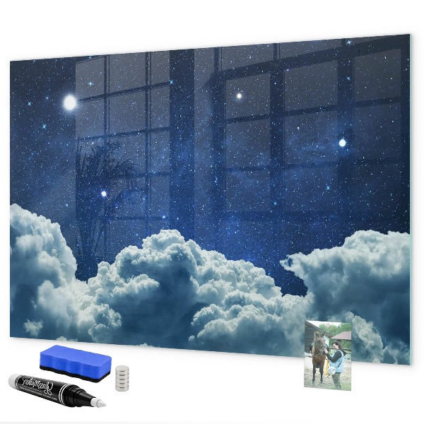 Magnetic dry erase board A space board for notes and photos