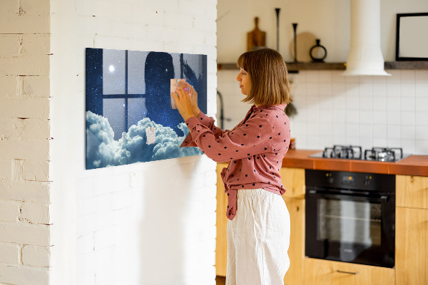 Magnetic dry erase board A space board for notes and photos