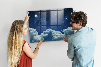 Magnetic dry erase board A space board for notes and photos