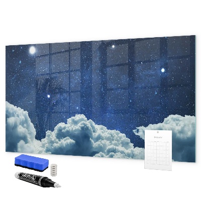 Magnetic dry erase board A space board for notes and photos