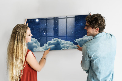 Magnetic dry erase board A space board for notes and photos