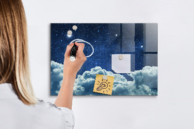 Magnetic dry erase board A space board for notes and photos