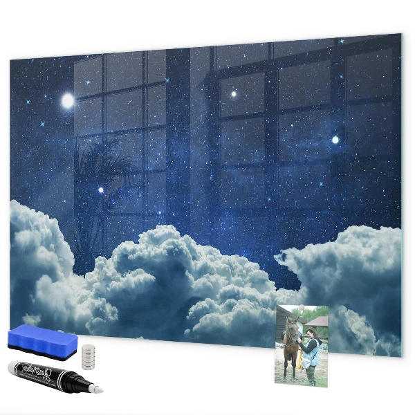 Magnetic dry erase board A space board for notes and photos