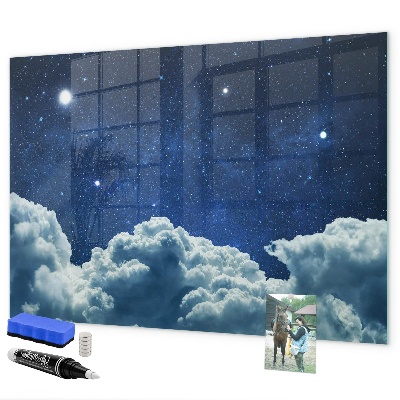 Magnetic dry erase board A space board for notes and photos