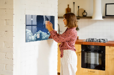 Magnetic dry erase board A space board for notes and photos