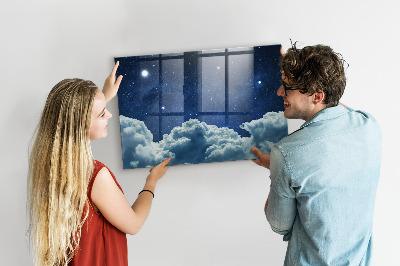 Magnetic dry erase board A space board for notes and photos