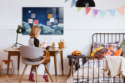 Magnetic dry erase board A space board for notes and photos