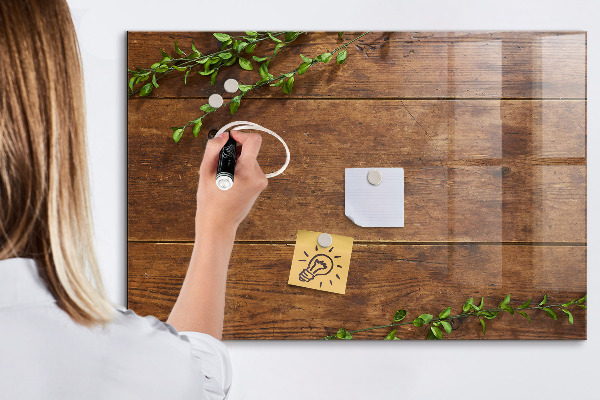 Magnetic dry erase board A stylish board for notes and photos